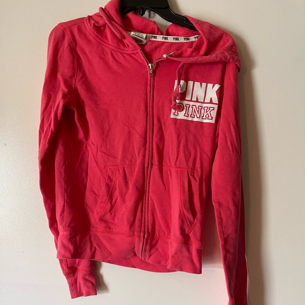 Hot pink zip hoodie